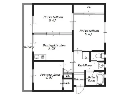 ビレッジハウス大淀3号棟【5階】の間取り