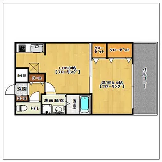 レジディア博多II【15階】の間取り