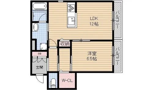 シャーメゾン本町【2階】の間取り