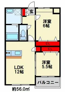 MDIプラデリビオ行橋駅前【2階】の間取り