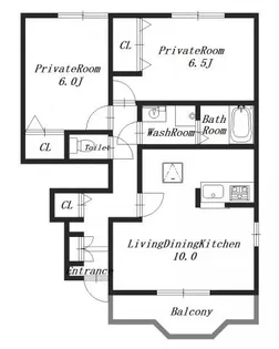 グリーン・ヴィラB【1階】の間取り