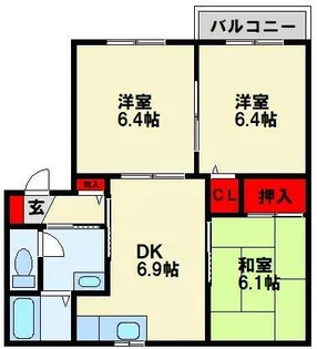 アルトリザイヤA【1階】の間取り
