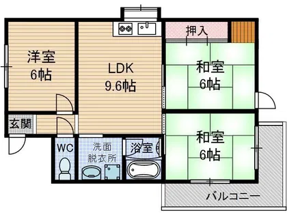 マンションラヴィング【4階】の間取り