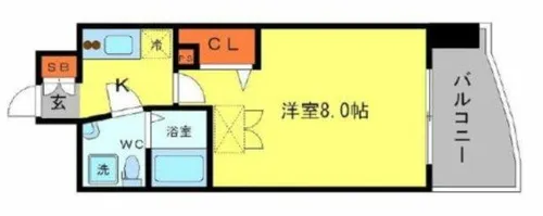 AFFLUENCE難波【3階】の間取り