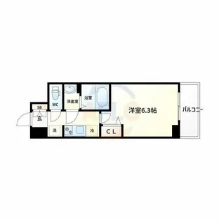 1Kの間取り画像