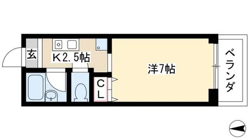 アヴェニュー高畑【317号室】の間取り
