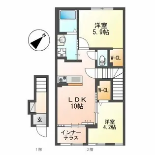 フォルビート ジン【2階】の間取り