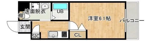 LiveCasa上新庄【5階】の間取り