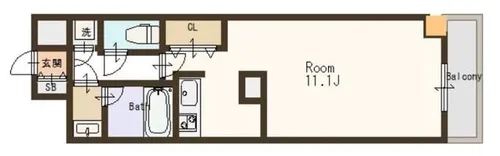 シティヒルズ安堂寺【4階】の間取り