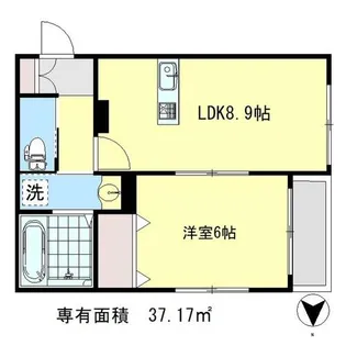 ラグレイス下鴨【1階】の間取り