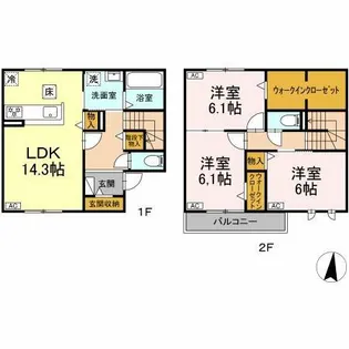 リアンヴェール?【2号室】の間取り