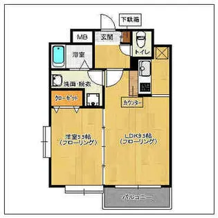 ミラバ天神【4階】の間取り