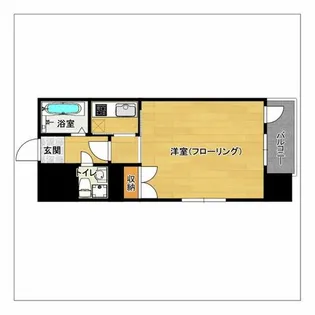 エステートモア天神スタジオ【922号室】の間取り