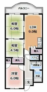 大阪府寝屋川市国松町【マンション】の間取り