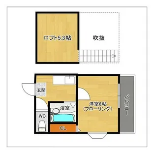 ラ・セーヌ海岸通り【203号室】の間取り