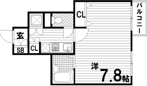 兵庫県神戸市須磨区千守町1丁目【マンション】の間取り