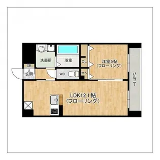 レフティヒルズ多の津【506号室】の間取り