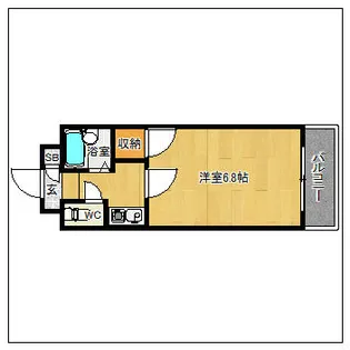 マンションキャッスル【313号室】の間取り