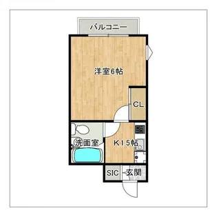 シティパレス九大前PartII【401号室】の間取り