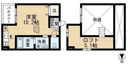 Hause【205号室】の間取り