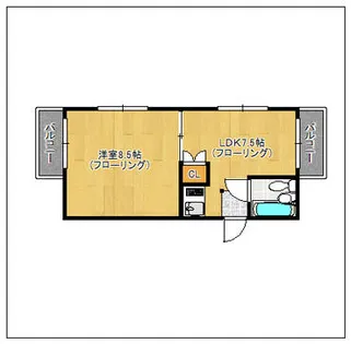 キャピタル昭代【102号室】の間取り
