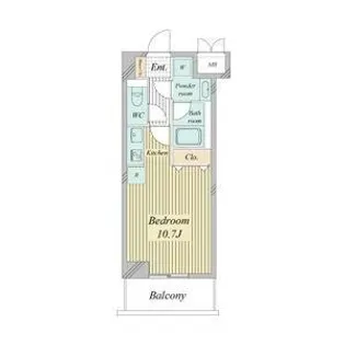 レジディア高岳【6階】の間取り