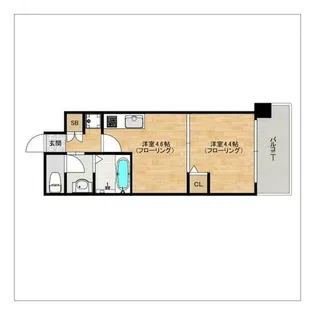 ブランオール【B403号室】の間取り