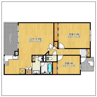 サーパス薬院【5階】の間取り