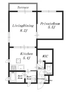 ラフィーネ三室参番館A【1階】の間取り