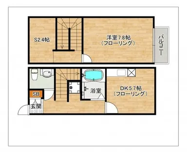 リースランド伊都II【A102号室】の間取り