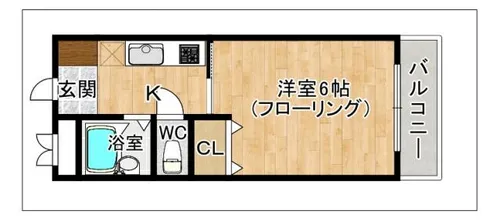 サンコート麦野【103号室】の間取り