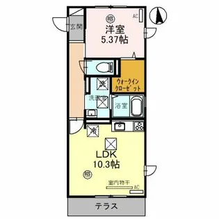 ウエスト ポート【101号室】の間取り