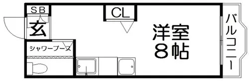 マルエス楠葉マンション【2階】の間取り