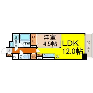 1LDKの間取り画像