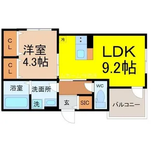 Anecis桜山西【1階】の間取り