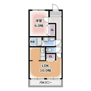 フォンテーヌ峯【502号室】の間取り