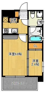 サニークレスト大濠公園【206号室】の間取り
