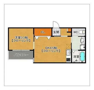 ジラフ姪浜駅前【2階】の間取り