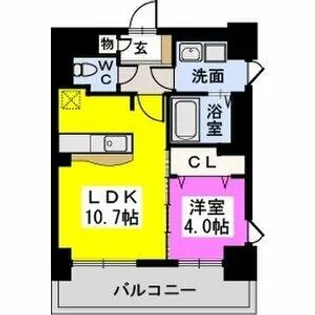 ブライトンハイツ愛宕【5階】の間取り