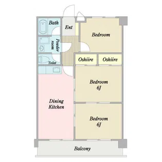 大橋マンション【2階】の間取り