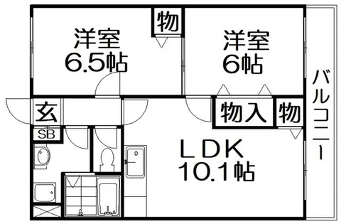 アメニティー東香里【402号室】の間取り
