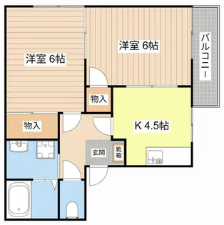 フレグランスヤス【A202号室】の間取り