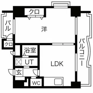 アクセス天神【10階】の間取り