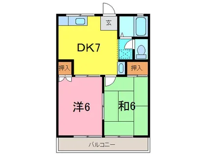 シティハイムEVE【1階】の間取り