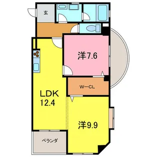 サンコートHANNOKI【501号室】の間取り