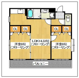 ティエラ箱崎【2階】の間取り