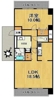 1LDKの間取り画像