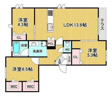 へーベルメゾンフォレスト岡上の町【1階】の間取り