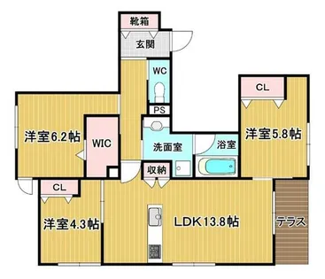 へーベルメゾンフォレスト岡上の町【1階】の間取り
