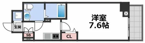グランドロアール南巽【203号室】の間取り